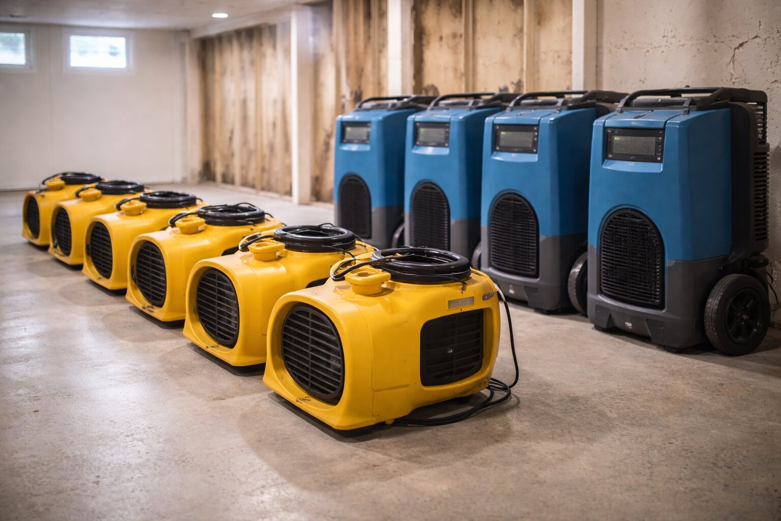 Commercial restoration equipment used by AZA Restoration in Northern Virginia