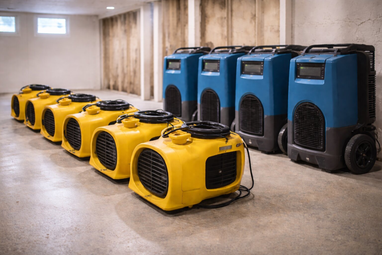Commercial restoration equipment used by AZA Restoration in Northern Virginia