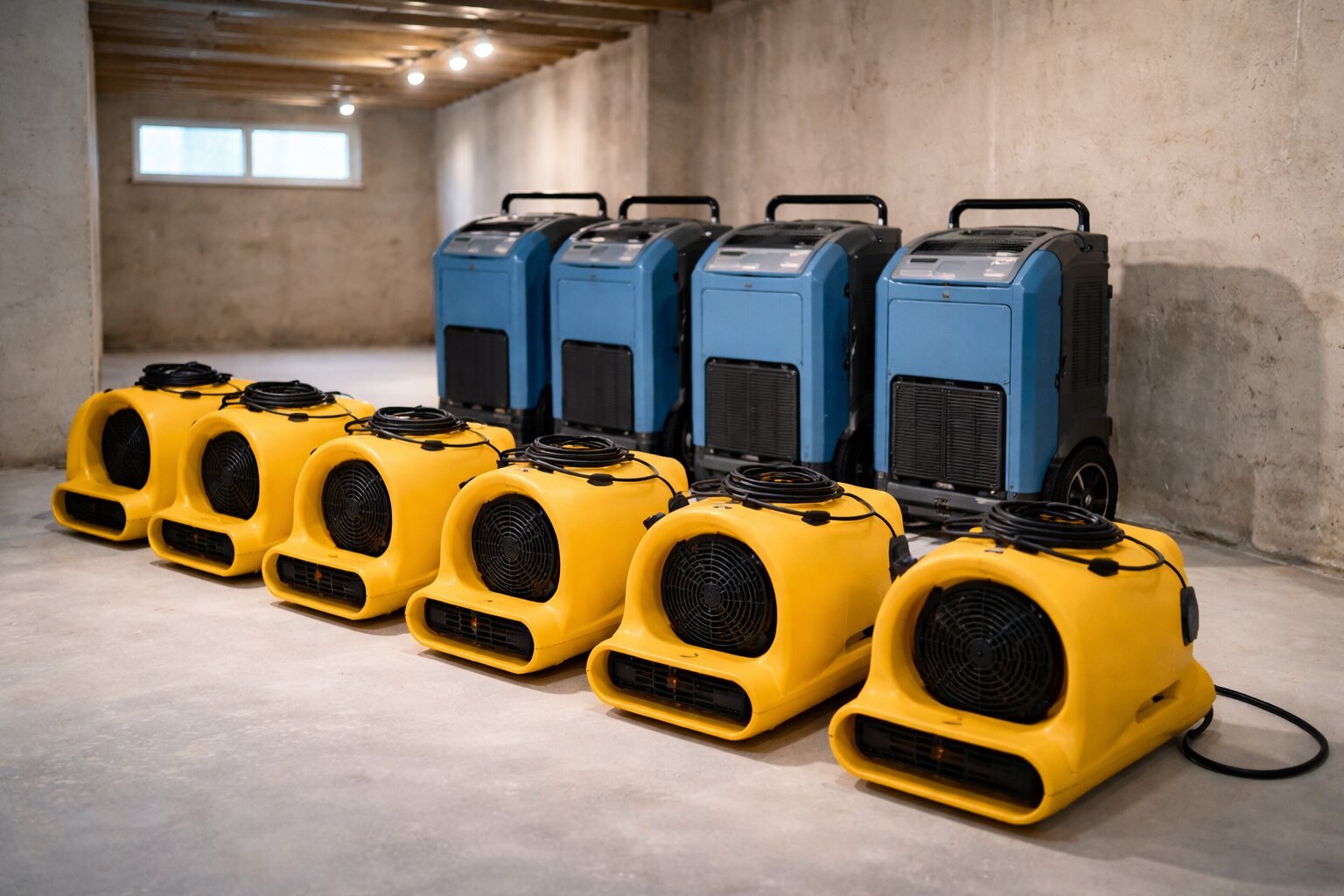 Commercial restoration equipment used by AZA Restoration in Northern Virginia