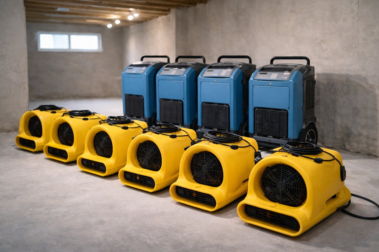 Commercial restoration equipment used by AZA Restoration in Northern Virginia