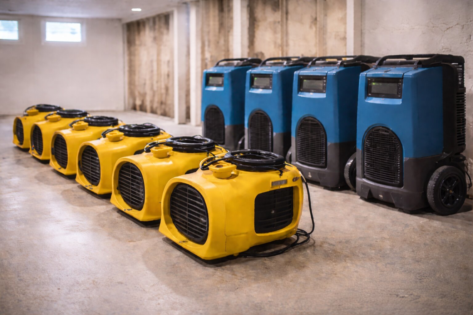 Commercial restoration equipment used by AZA Restoration in Northern Virginia