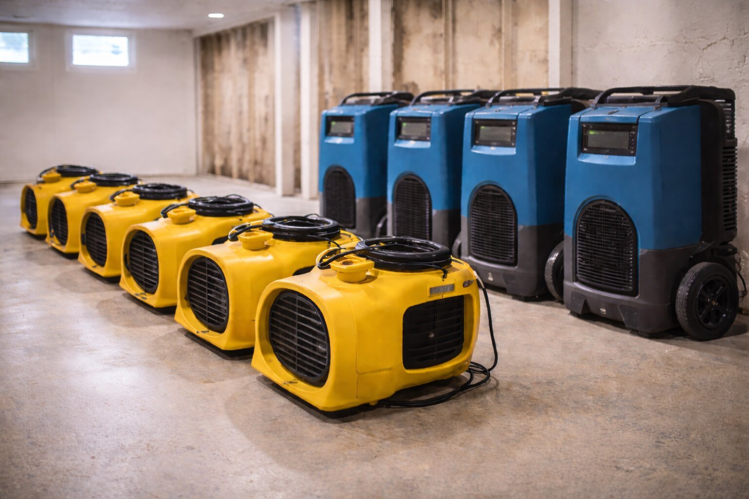 Commercial restoration equipment used by AZA Restoration in Northern Virginia